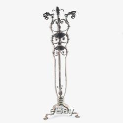 Tall 40.5 Art Nouveau Late 19th Century Wrought Iron Ornate Plant Stand