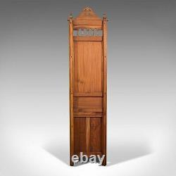 Tall Vintage Hall Stand, English, Walnut, Edwardian Revival, Mirror, Late 20th