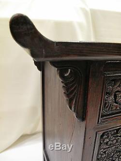 Very Rare Korean Late Joseon Dynasty Longevity Hand Carved Chest MuhLeeJang