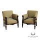 Victorian Eastlake Pair of Upholstered Armchairs