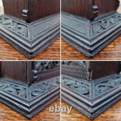 Victorian Edwardian Heavily Carved Oak Gothic Art Nouveau Stationary Letter Rack
