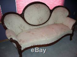 Victorian Late 1800s Antique Loveseat Settee Sofa Will Ship
