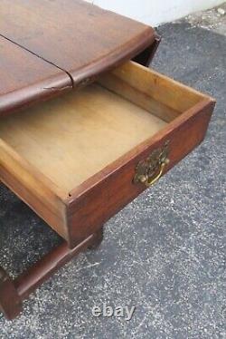 Victorian Late 1800s Drop Leaf Dining Dinette Table 4034