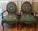 Victorian Louis XVI Style Rosewood Needlepoint Armchairs Late 19th Century