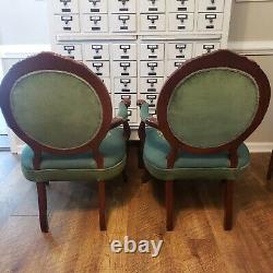 Victorian Louis XVI Style Rosewood Needlepoint Armchairs Late 19th Century