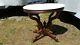 Victorian Walnut Oval Marble Top Parlor Table c late1800s