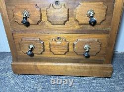 Victorian Walnut Three Drawer Wash Stand/dresser late 19th c. Caster Wheels