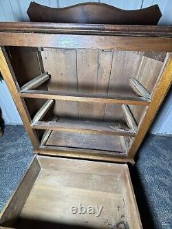 Victorian Walnut Three Drawer Wash Stand/dresser late 19th c. Caster Wheels