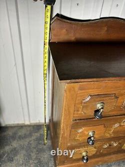 Victorian Walnut Three Drawer Wash Stand/dresser late 19th c. Caster Wheels