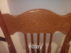 Vintage Antique Solid Oak Victorian High Chair Late 1800's Caned Seat