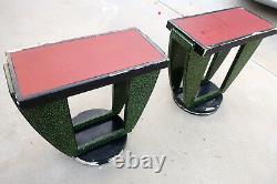 Vintage Art Deco tables, pair, late 1930s, fair condition $600