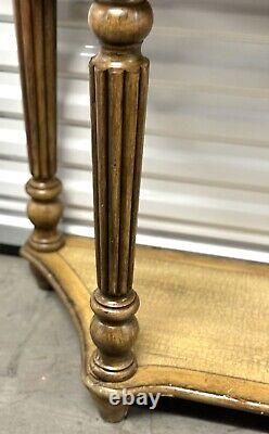 Vintage Berkshire Tall Console Table Modern Cottage Carved Design Elements