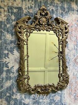 Vintage Burwood Wall Mirror Hollywood Regency Gold Ornate 1979 MCM 2383