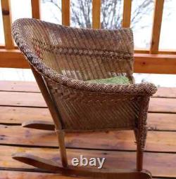 Vintage Children's Wicker Rocking Chair Late 19th Century Early 20th Centur