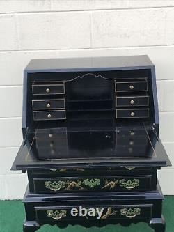 Vintage Chinoiserie Secretary Desk Chippendale Jasper Cabinet Co