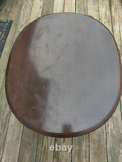 Vintage Ethan Allen Georgian Court Solid Cherry Oval End Table #11-8306