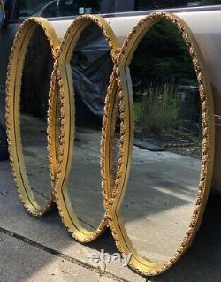 Vintage Hollywood Regency Triple Oval Wall Mirror F. FIOH ONLY