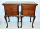 Vintage KLING MAHOGANY NIGHTSTANDS, End Tables, Pair, Two Drawer, Late 1930s-40s