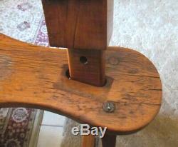 Vintage Late 1800's Horse Leather Saddle Maker Bench Stitching Clamp(ds721)