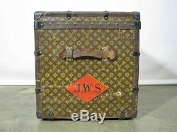 Vintage Late 1920's Louis Vuitton Steamer Trunk With Original Trays & Label