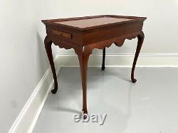 Vintage Late 20th Century Solid Mahogany Queen Anne Tea Table