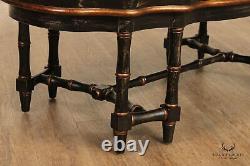 Vintage Paint Decorated Faux Bamboo Coffee Table