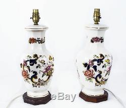 Vintage Pair of Masons Ironstone Table Lamps Late 20th Century