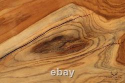 Vintage Raw Teak Burl Wood Side Table