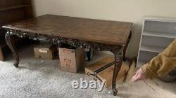 Vintage Solid Wood Expandable French Provincial Style Dining Table 70X40X30