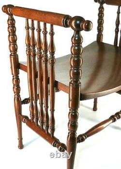 Vintage Victorian Bustle Spindle Chair Late 19th Century