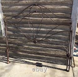 Vintage Victorian Cast Metal Full Bed Frame Only Late 1800's early 1900's