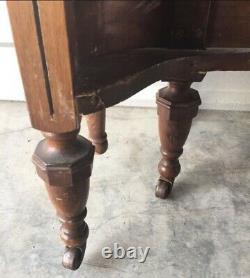 Vintage late 19th century antique French walnut twin bed