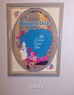 Vtg Peter Max Style Haagen-Dazs Cream Liqueur Advertising Mirror Bar Pop Art