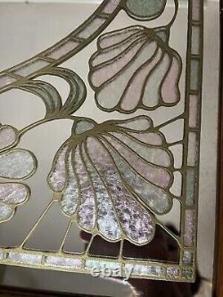 Vtg Windsor Art Etched Floral Inlay Wall Mirror MCM Art Deco Nice & Rare