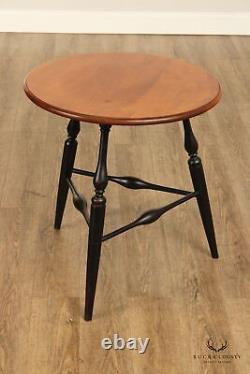 Warren Chair Works Colonial Style Tiger Maple Tripod Table
