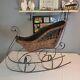 Wicker & Wrought Iron Child's Sleigh, circa late 1880' early 1900's