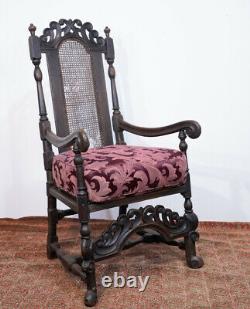 William & Mary oak arm chair, late 17th century