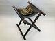 Y5820 CHAIR wooden folding foldable seat samurai Japan antique furniture
